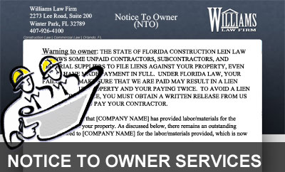 legal NTO notice to owner service